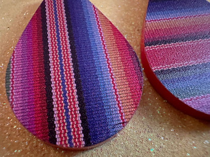 Textile Earrings: Laser Cut Acrylic Fabric Earrings, Hobby, Crafter, Crafts, Seamstress, Sewing, Designer, Art, Best Gifts for Her/Him/Them