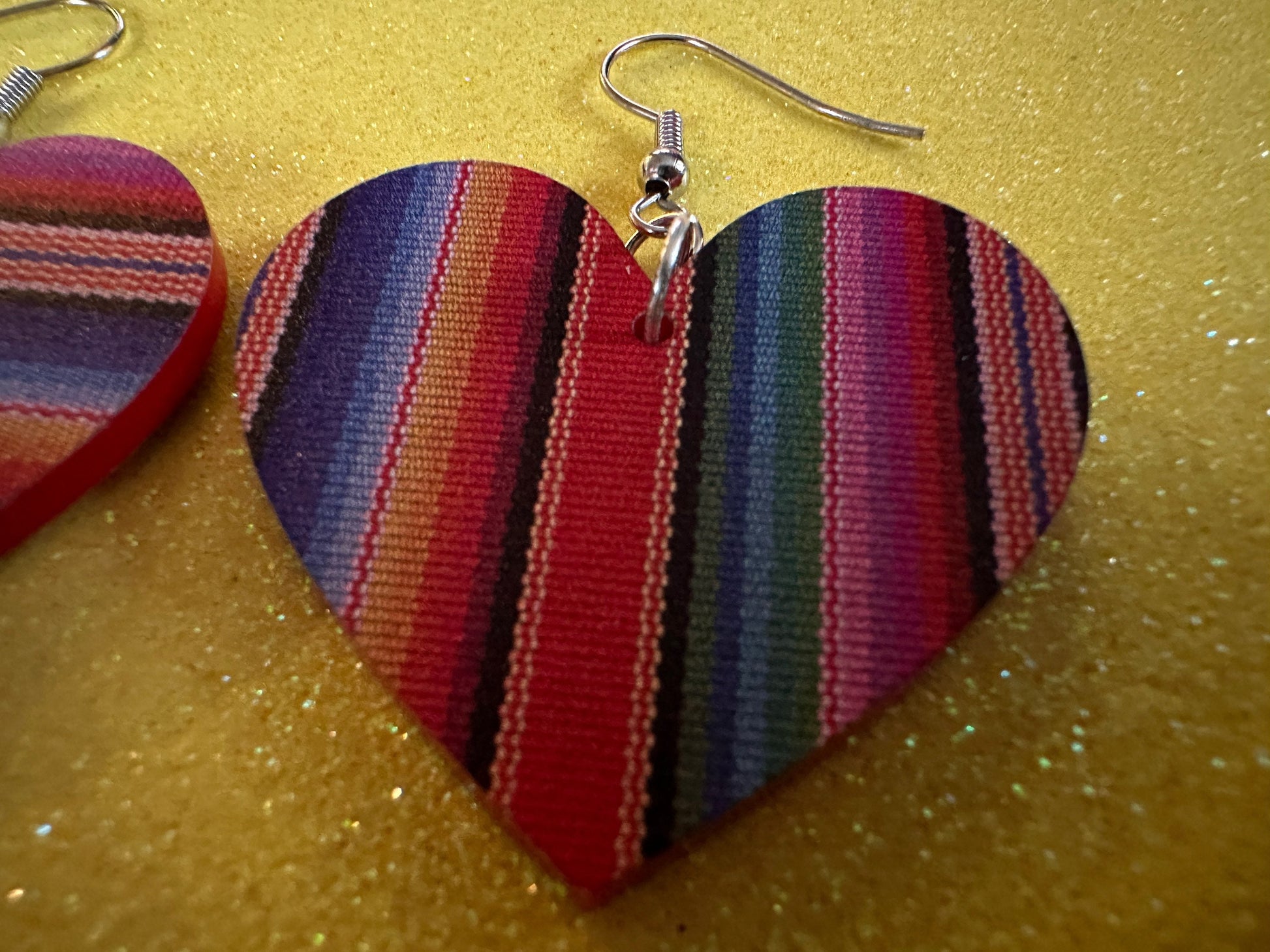 Textile Earrings: Laser Cut Acrylic Fabric Earrings, Hobby, Crafter, Crafts, Seamstress, Sewing, Designer, Art, Best Gifts for Her/Him/Them