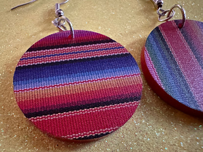 Textile Earrings: Laser Cut Acrylic Fabric Earrings, Hobby, Crafter, Crafts, Seamstress, Sewing, Designer, Art, Best Gifts for Her/Him/Them