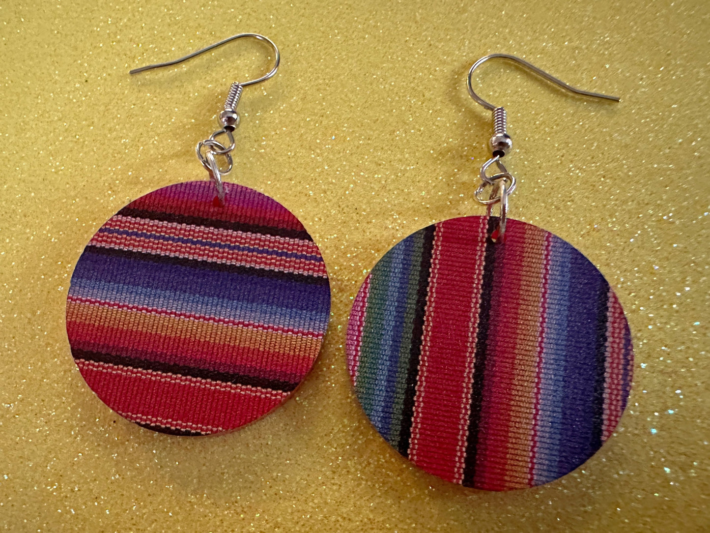 Textile Earrings: Laser Cut Acrylic Fabric Earrings, Hobby, Crafter, Crafts, Seamstress, Sewing, Designer, Art, Best Gifts for Her/Him/Them