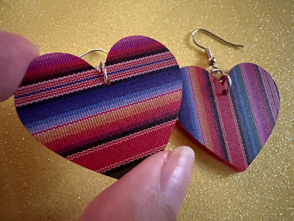 Textile Earrings: Laser Cut Acrylic Fabric Earrings, Hobby, Crafter, Crafts, Seamstress, Sewing, Designer, Art, Best Gifts for Her/Him/Them