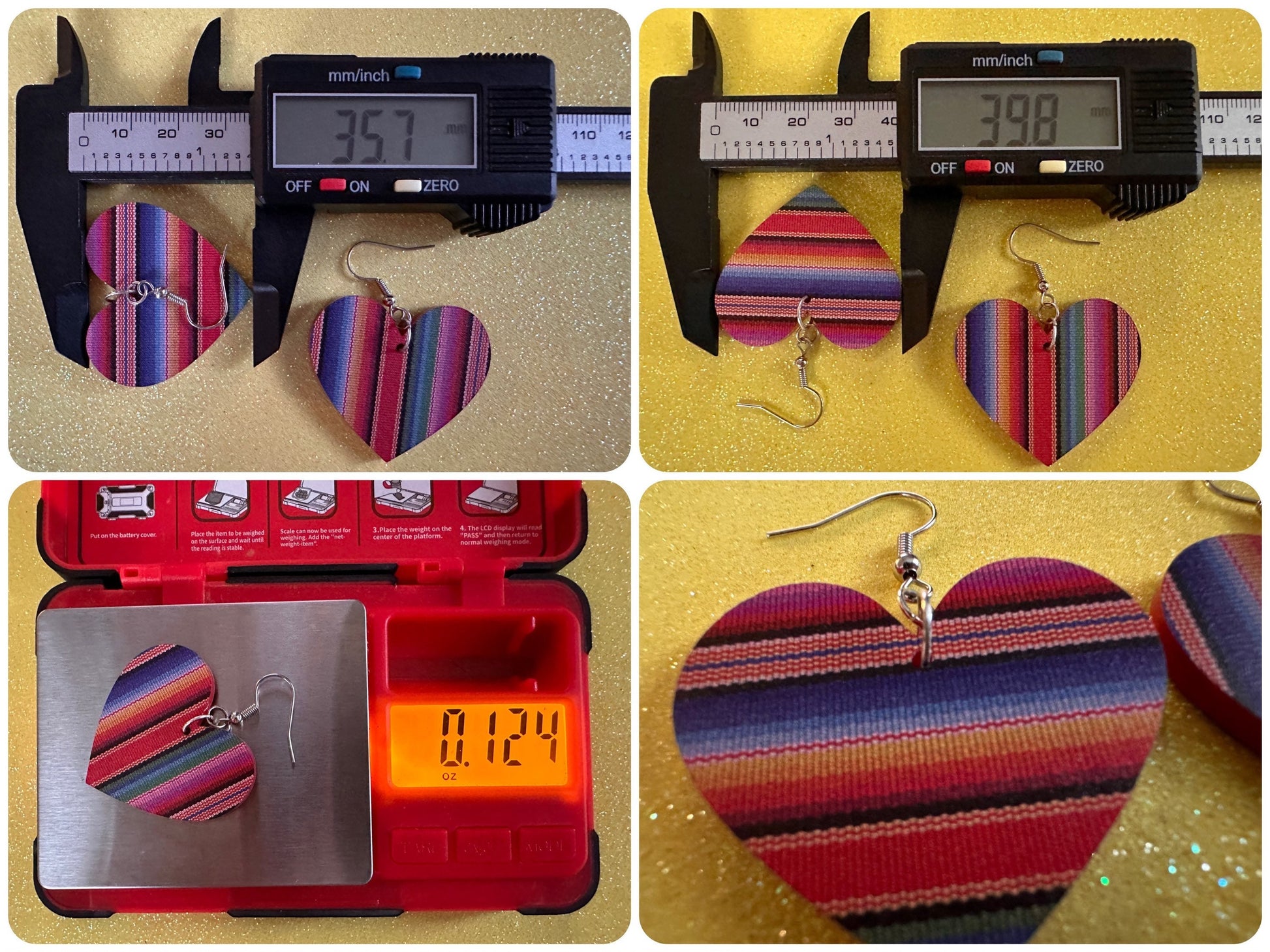 Textile Earrings: Laser Cut Acrylic Fabric Earrings, Hobby, Crafter, Crafts, Seamstress, Sewing, Designer, Art, Best Gifts for Her/Him/Them