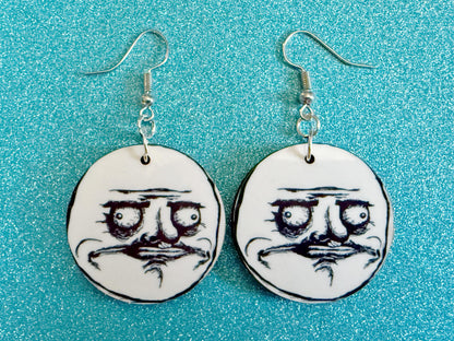 This is Fine Earrings: Laser Cut Acrylic Meme Earrings, Dog & Fire Memes, Novelty, Pop Culture, Green Earrings, Best Gifts for Her/Him/Them