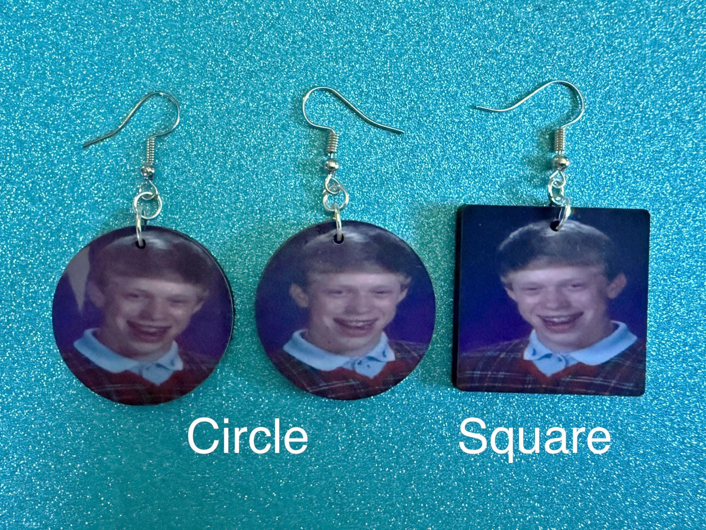 This is Fine Earrings: Laser Cut Acrylic Meme Earrings, Dog & Fire Memes, Novelty, Pop Culture, Green Earrings, Best Gifts for Her/Him/Them