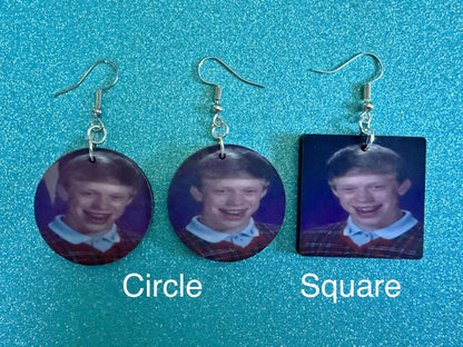 This is Fine Earrings: Laser Cut Acrylic Meme Earrings, Dog & Fire Memes, Novelty, Pop Culture, Green Earrings, Best Gifts for Her/Him/Them