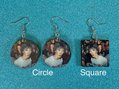 This is Fine Earrings: Laser Cut Acrylic Meme Earrings, Dog & Fire Memes, Novelty, Pop Culture, Green Earrings, Best Gifts for Her/Him/Them