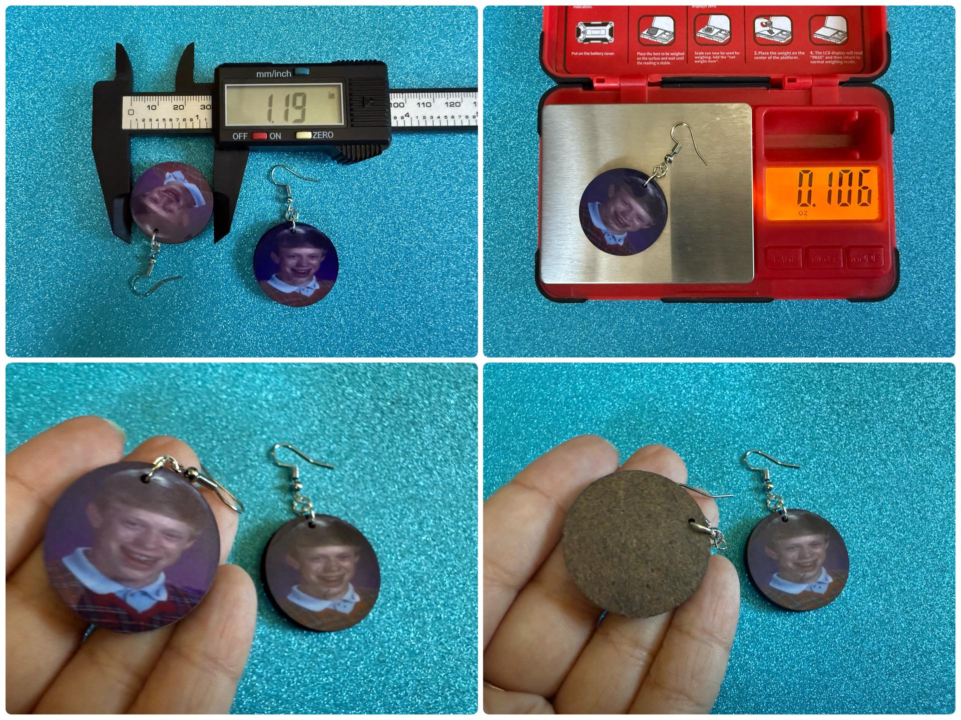 This is Fine Earrings: Laser Cut Acrylic Meme Earrings, Dog & Fire Memes, Novelty, Pop Culture, Green Earrings, Best Gifts for Her/Him/Them