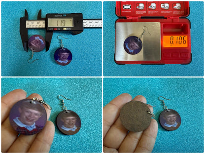 This is Fine Earrings: Laser Cut Acrylic Meme Earrings, Dog & Fire Memes, Novelty, Pop Culture, Green Earrings, Best Gifts for Her/Him/Them
