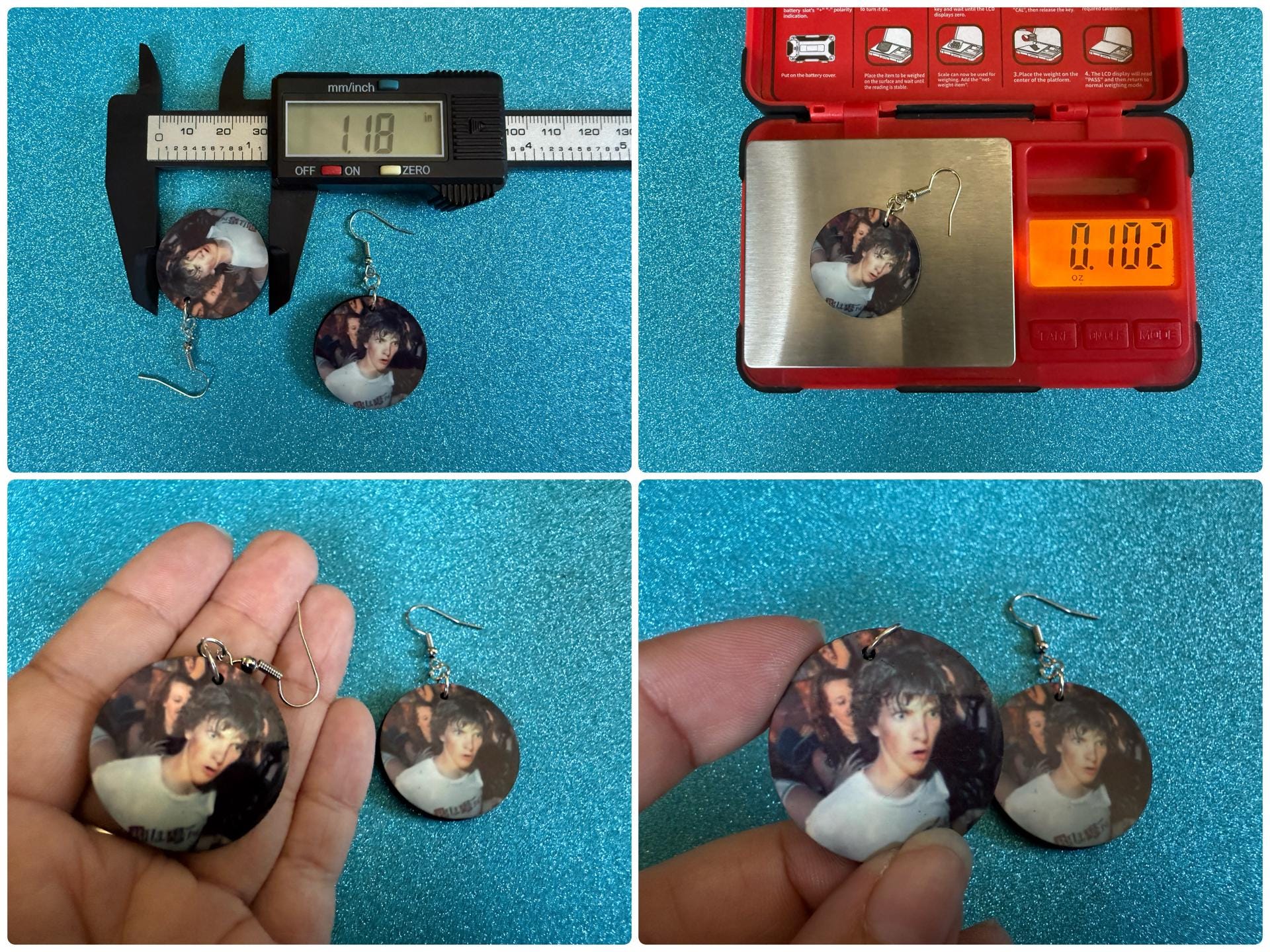 This is Fine Earrings: Laser Cut Acrylic Meme Earrings, Dog & Fire Memes, Novelty, Pop Culture, Green Earrings, Best Gifts for Her/Him/Them