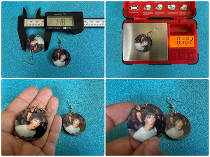This is Fine Earrings: Laser Cut Acrylic Meme Earrings, Dog & Fire Memes, Novelty, Pop Culture, Green Earrings, Best Gifts for Her/Him/Them
