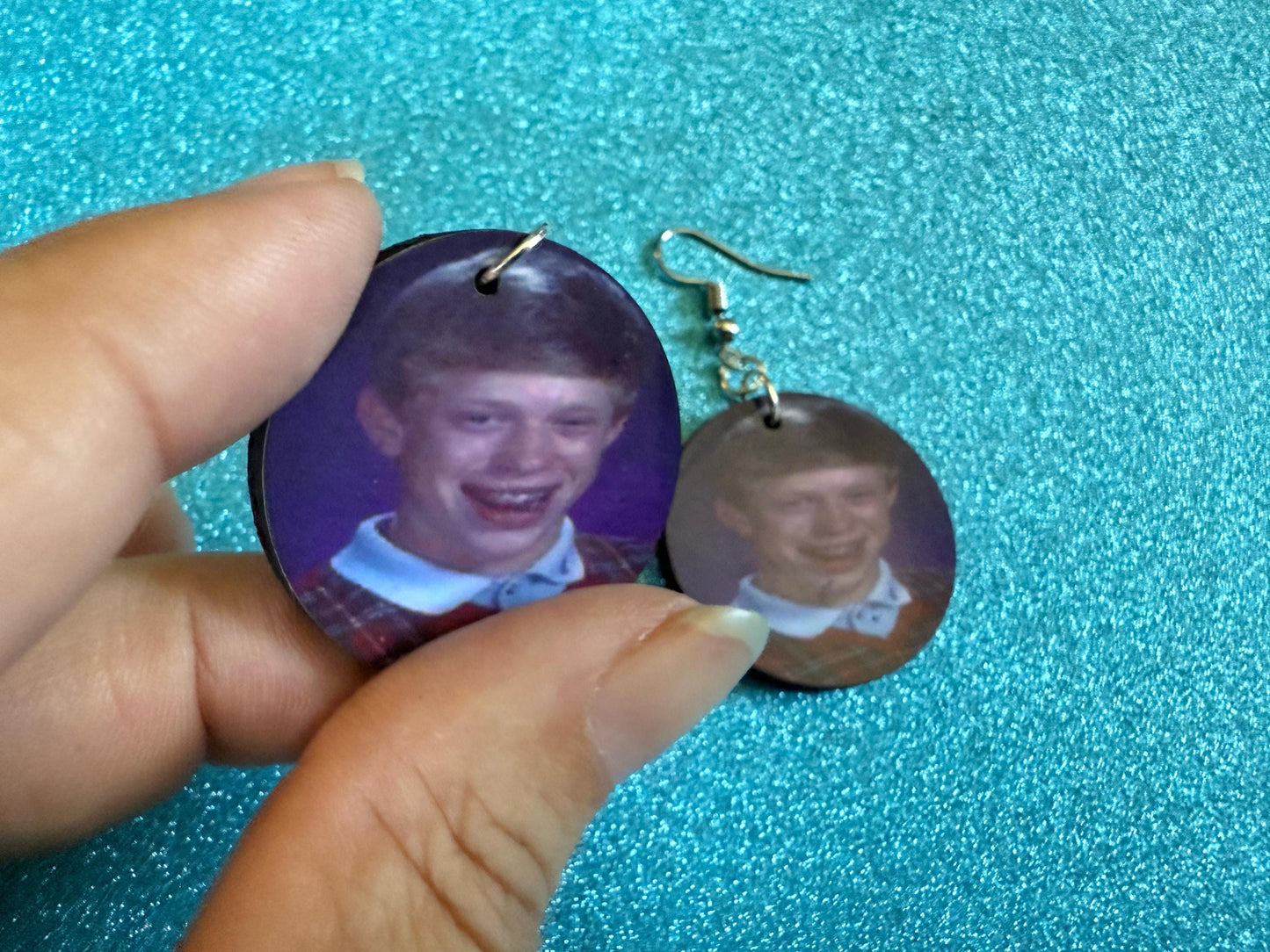 This is Fine Earrings: Laser Cut Acrylic Meme Earrings, Dog & Fire Memes, Novelty, Pop Culture, Green Earrings, Best Gifts for Her/Him/Them