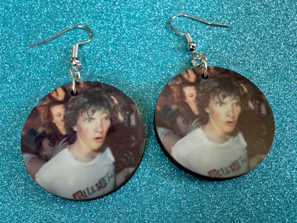 This is Fine Earrings: Laser Cut Acrylic Meme Earrings, Dog & Fire Memes, Novelty, Pop Culture, Green Earrings, Best Gifts for Her/Him/Them