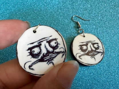 This is Fine Earrings: Laser Cut Acrylic Meme Earrings, Dog & Fire Memes, Novelty, Pop Culture, Green Earrings, Best Gifts for Her/Him/Them