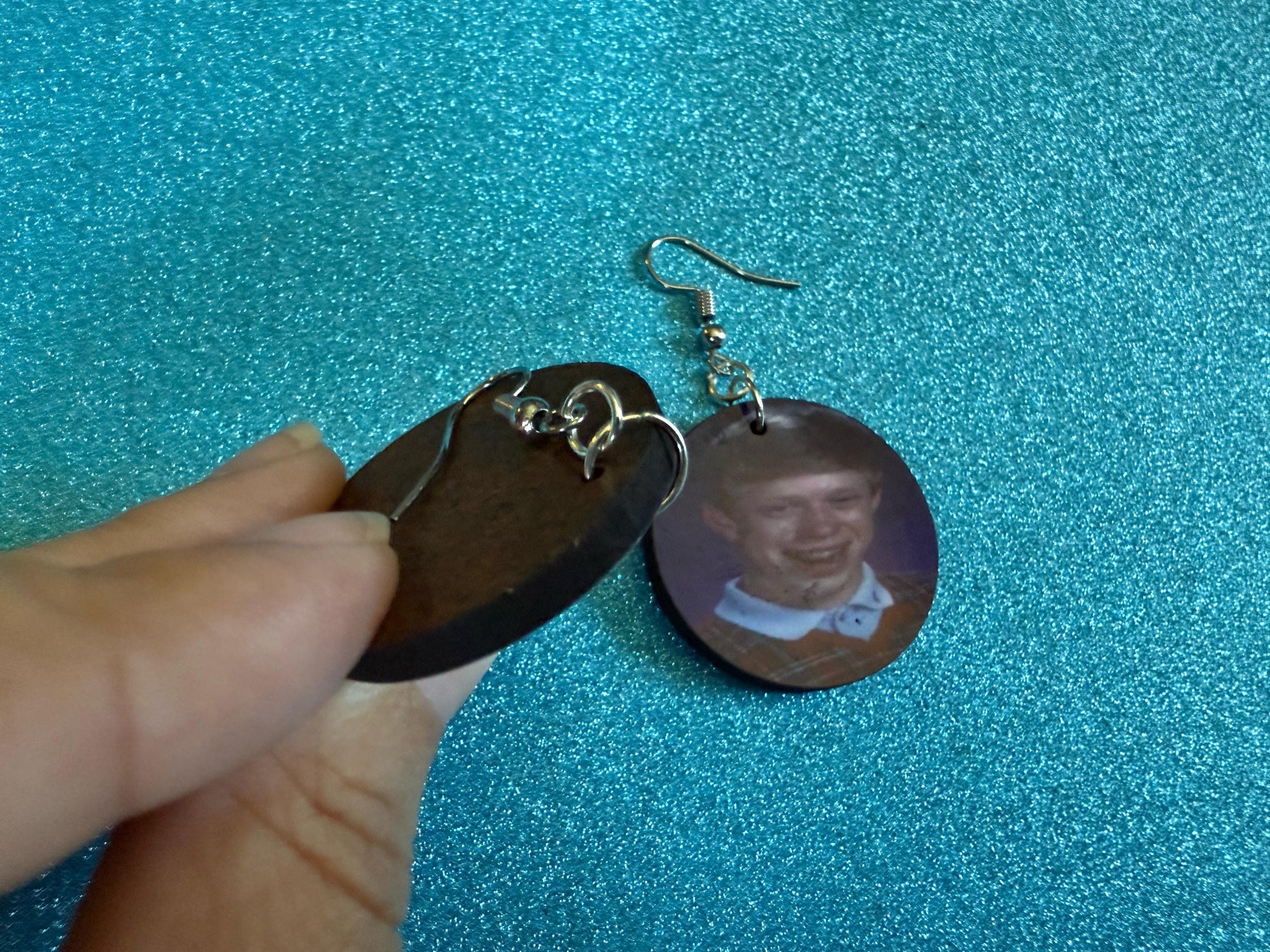 This is Fine Earrings: Laser Cut Acrylic Meme Earrings, Dog & Fire Memes, Novelty, Pop Culture, Green Earrings, Best Gifts for Her/Him/Them