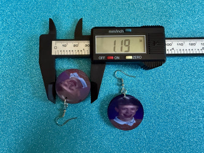 This is Fine Earrings: Laser Cut Acrylic Meme Earrings, Dog & Fire Memes, Novelty, Pop Culture, Green Earrings, Best Gifts for Her/Him/Them