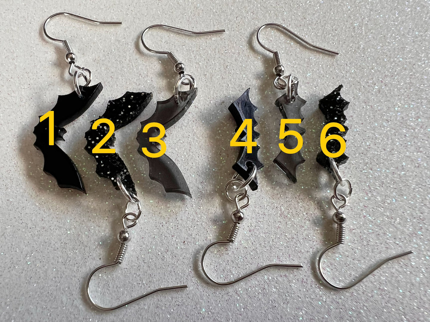 Tiny Flying Bat Earrings: Laser Cut Acrylic Bats, Halloween, Magic, Spooky, Black Bats, Vamp, Vampire, Best Gifts for Her/Him/Them