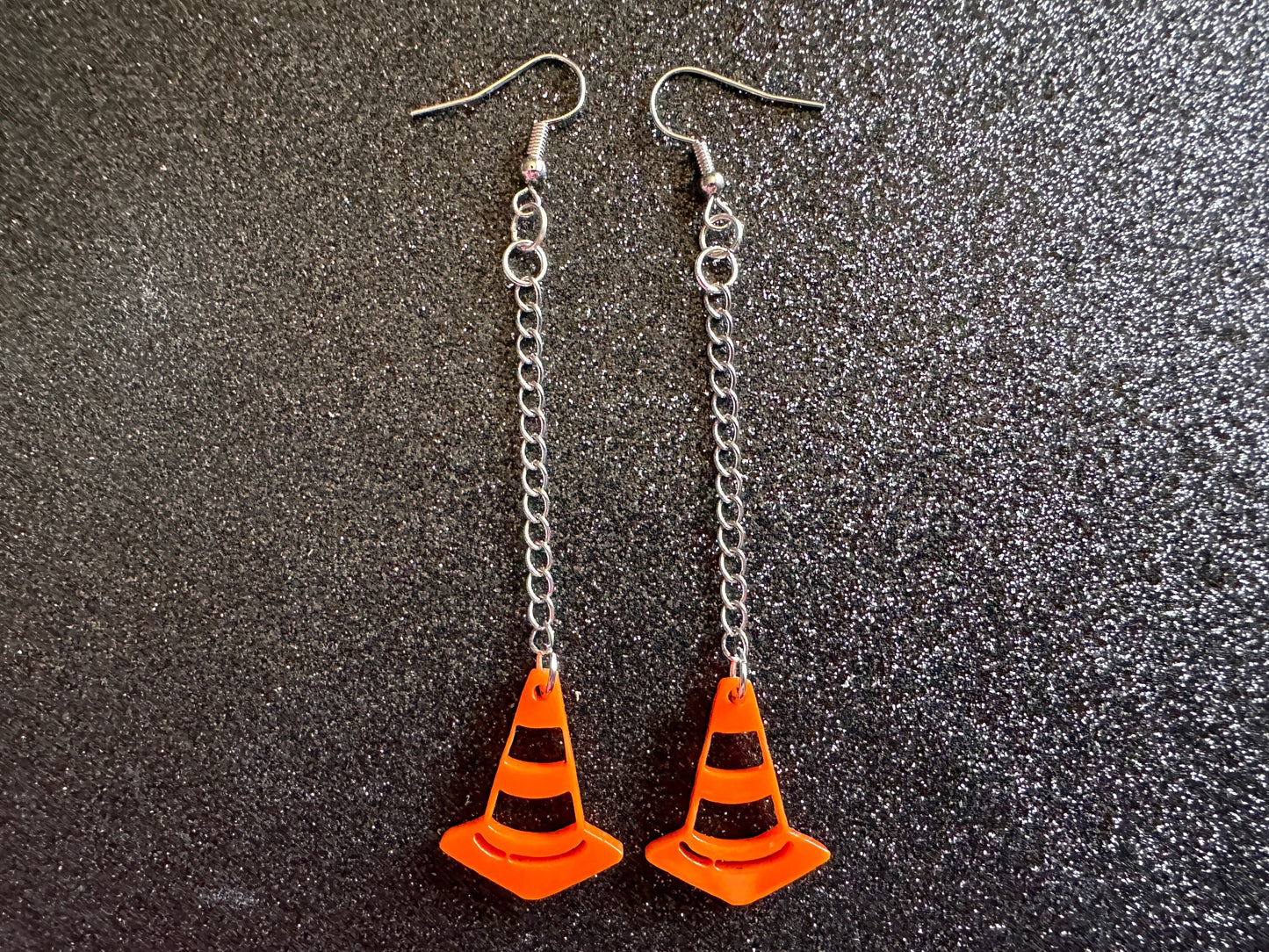 Traffic Cone Earrings: Laser Cut Acrylic Cones, Car, Driving School, Road Trip, Best Gifts for Her/Him/Them