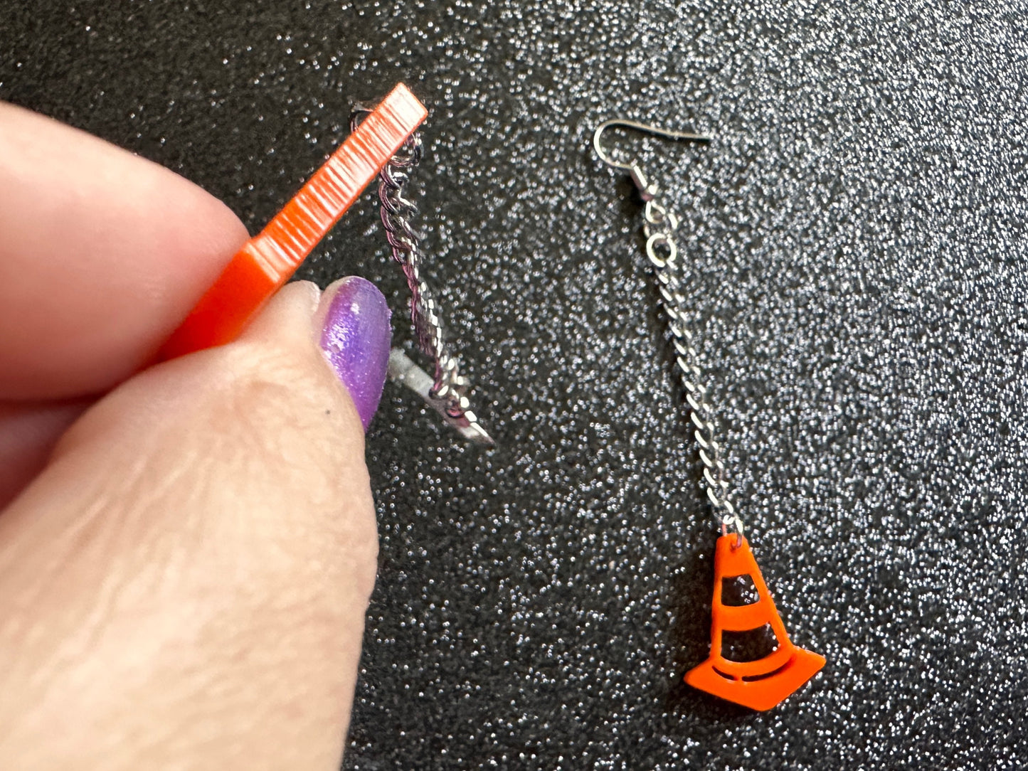 Traffic Cone Earrings: Laser Cut Acrylic Cones, Car, Driving School, Road Trip, Best Gifts for Her/Him/Them