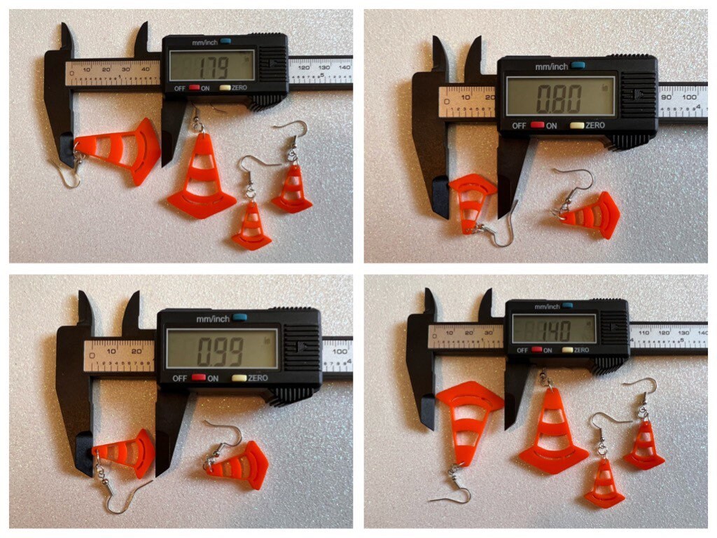Traffic Cone Earrings: Laser Cut Acrylic Cones, Car, Driving School, Road Trip, Best Gifts for Her/Him/Them