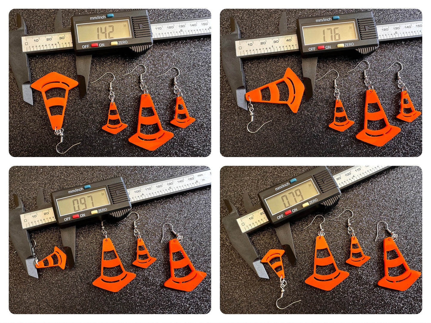 Traffic Cone Earrings: Laser Cut Acrylic Cones, Car, Driving School, Road Trip, Best Gifts for Her/Him/Them