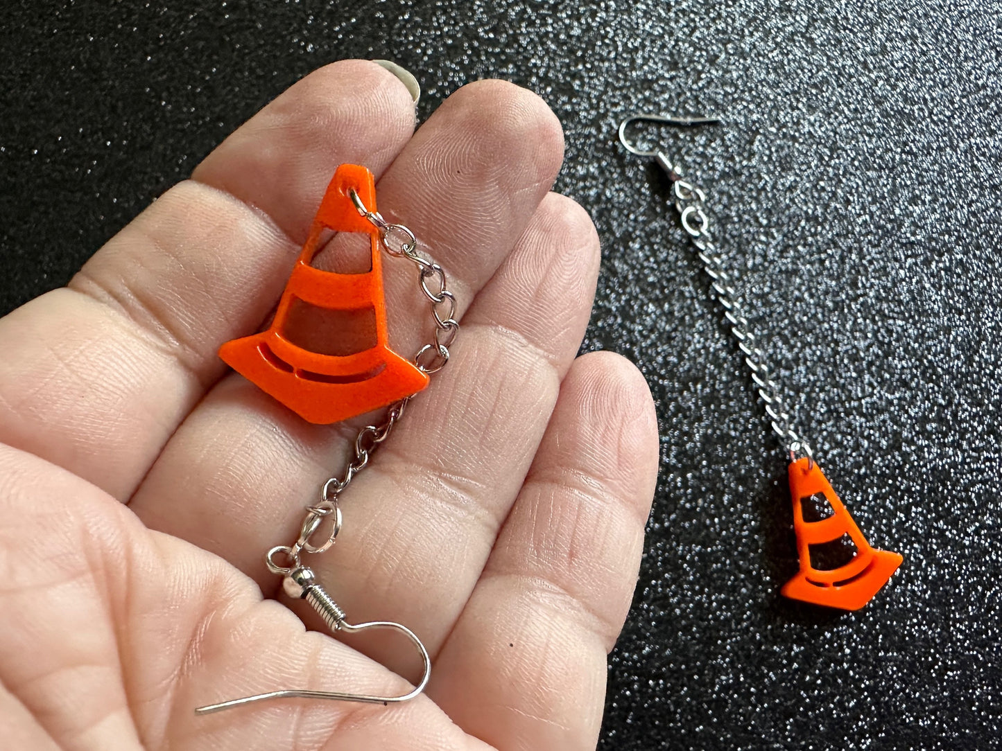 Traffic Cone Earrings: Laser Cut Acrylic Cones, Car, Driving School, Road Trip, Best Gifts for Her/Him/Them