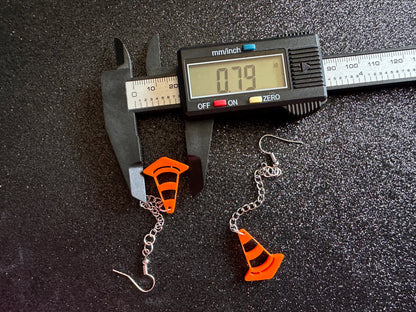 Traffic Cone Earrings: Laser Cut Acrylic Cones, Car, Driving School, Road Trip, Best Gifts for Her/Him/Them