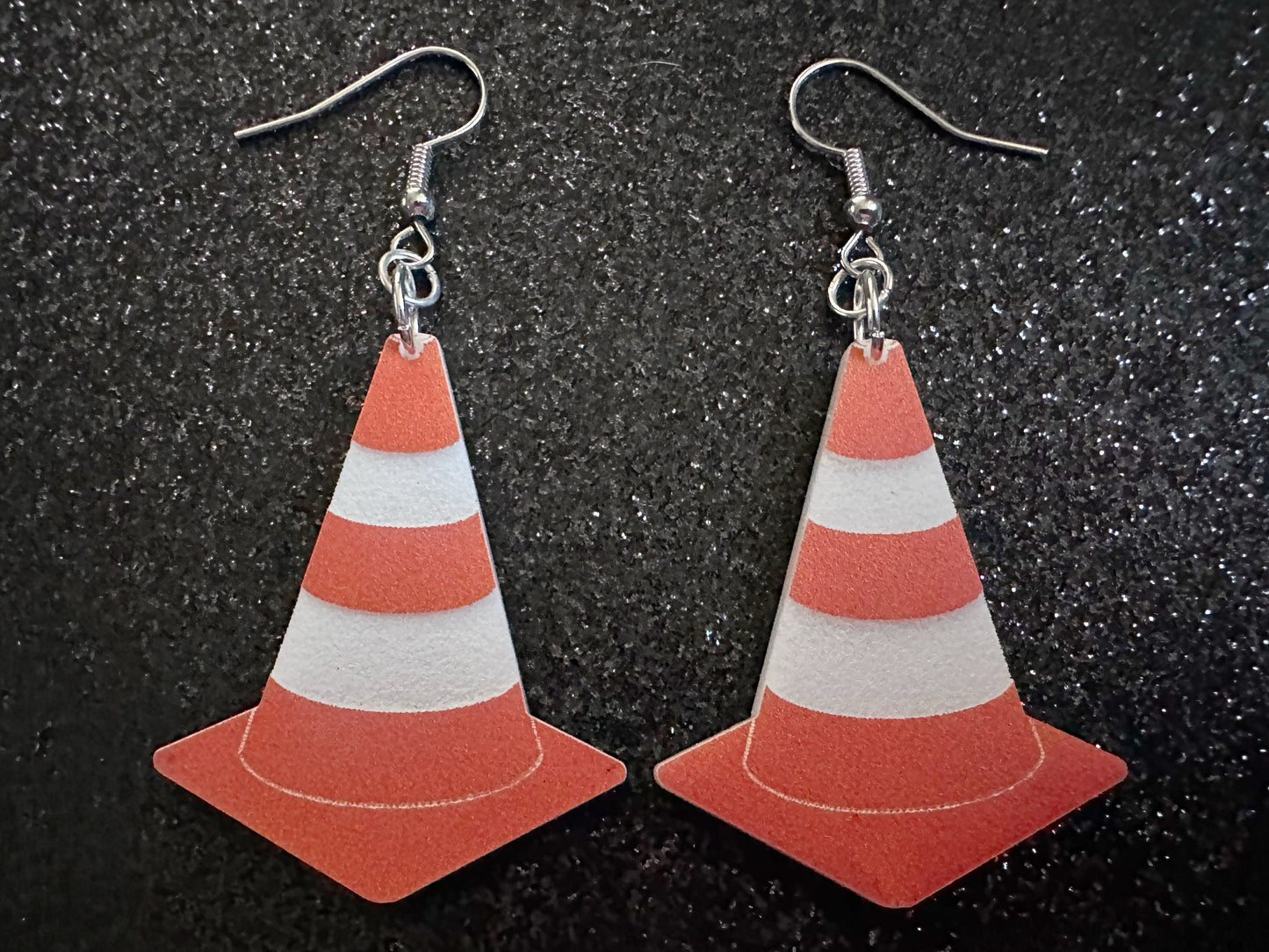 Traffic Cone Earrings: Laser Cut Acrylic Cones, Car, Driving School, Road Trip, Emergency, Emergencies, Best Gifts for Her/Him/Them