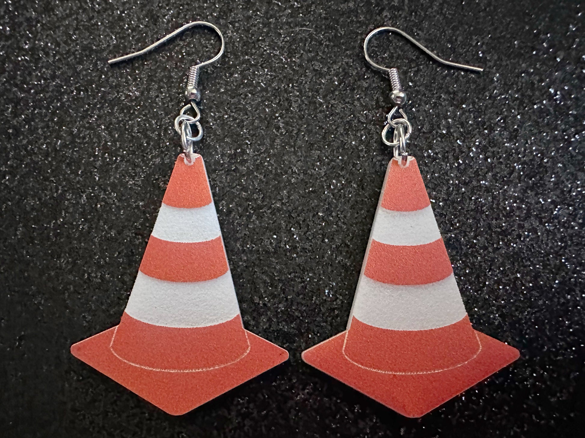 Traffic Cone Earrings: Laser Cut Acrylic Cones, Car, Driving School, Road Trip, Emergency, Emergencies, Best Gifts for Her/Him/Them