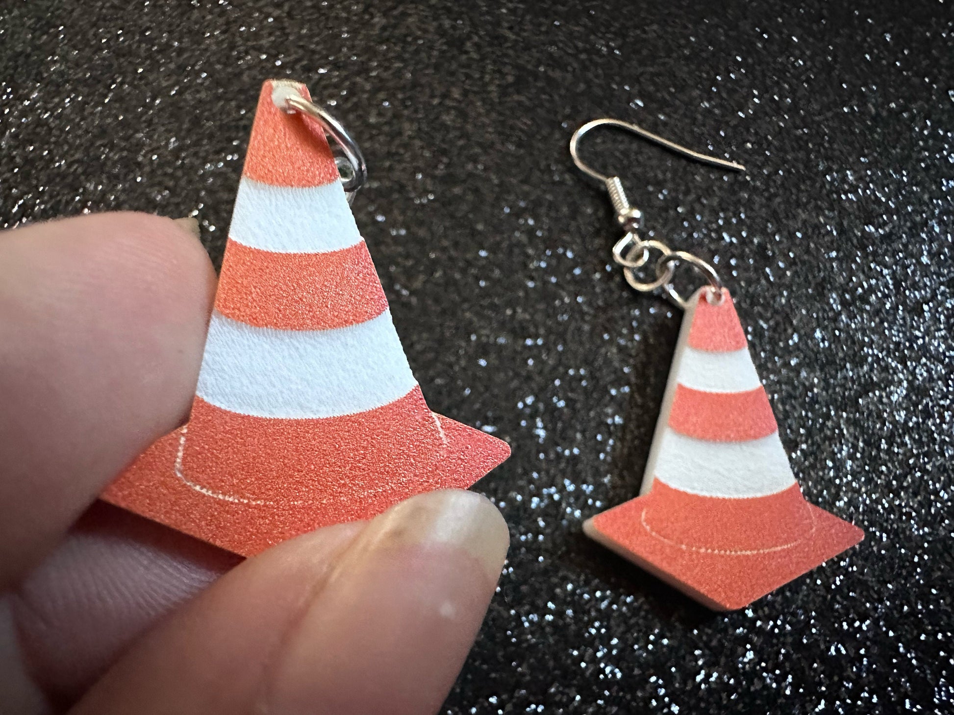 Traffic Cone Earrings: Laser Cut Acrylic Cones, Car, Driving School, Road Trip, Emergency, Emergencies, Best Gifts for Her/Him/Them
