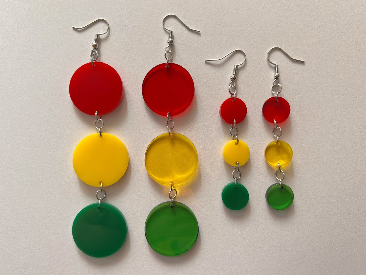 Traffic Light Earrings: Laser Cut Acrylic Traffic Lights, Car, Driving, Motor Travel, Transportation, Best Gifts for Her/Him/Them