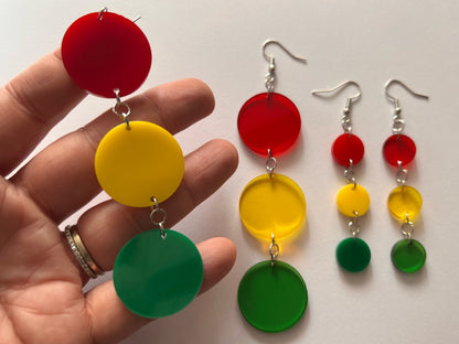 Traffic Light Earrings: Laser Cut Acrylic Traffic Lights, Car, Driving, Motor Travel, Transportation, Best Gifts for Her/Him/Them