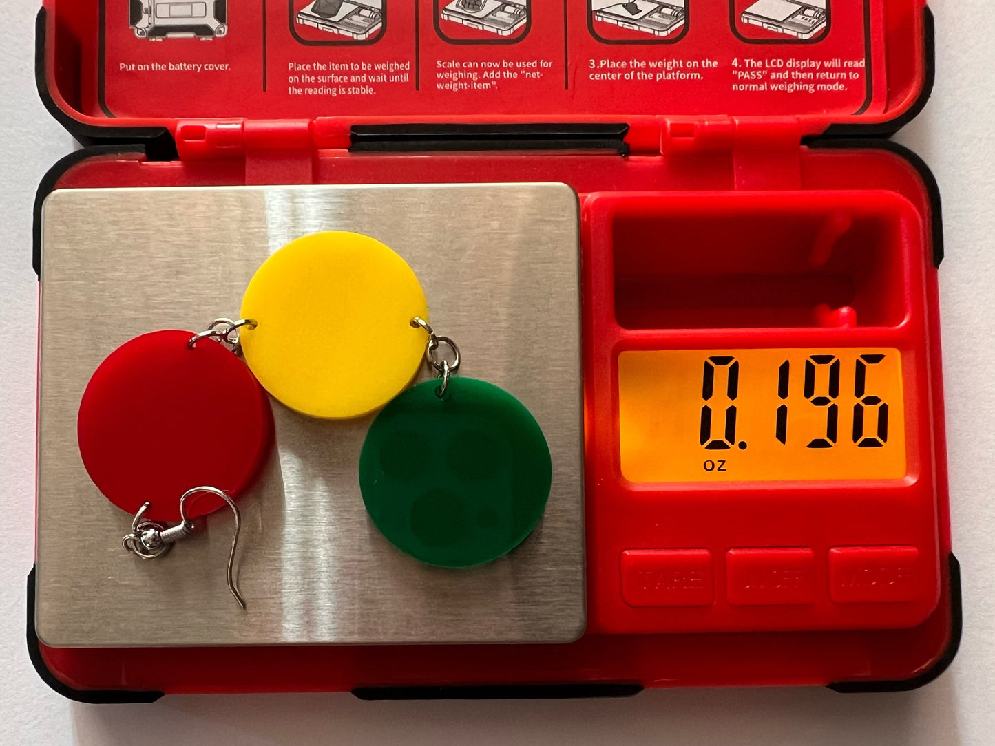 Traffic Light Earrings: Laser Cut Acrylic Traffic Lights, Car, Driving, Motor Travel, Transportation, Best Gifts for Her/Him/Them