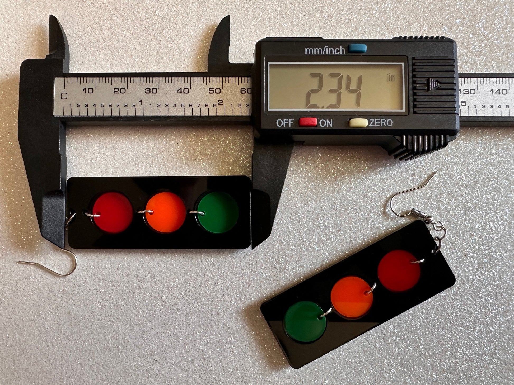 Traffic Light Earrings: Laser Cut Acrylic Traffic Lights, Car, Driving, Motor Travel, Transportation, Novelty, Best Gifts for Her/Him/Them
