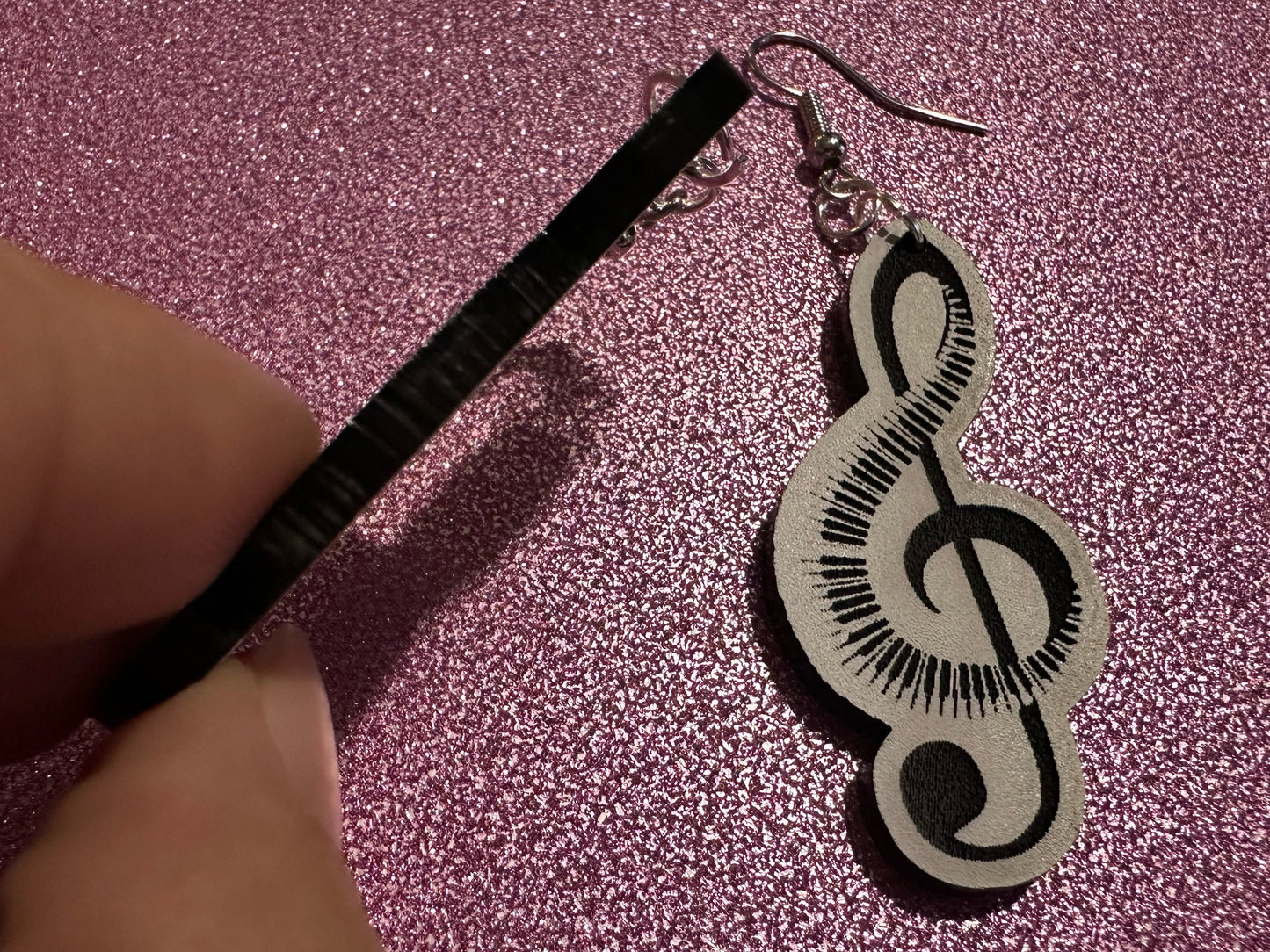 Treble Clef Music Note Earrings: Laser Cut Acrylic Treble Clefs, Piano, Classical, Concert, Musical, Musician, Best Gifts for Her/Him/Them