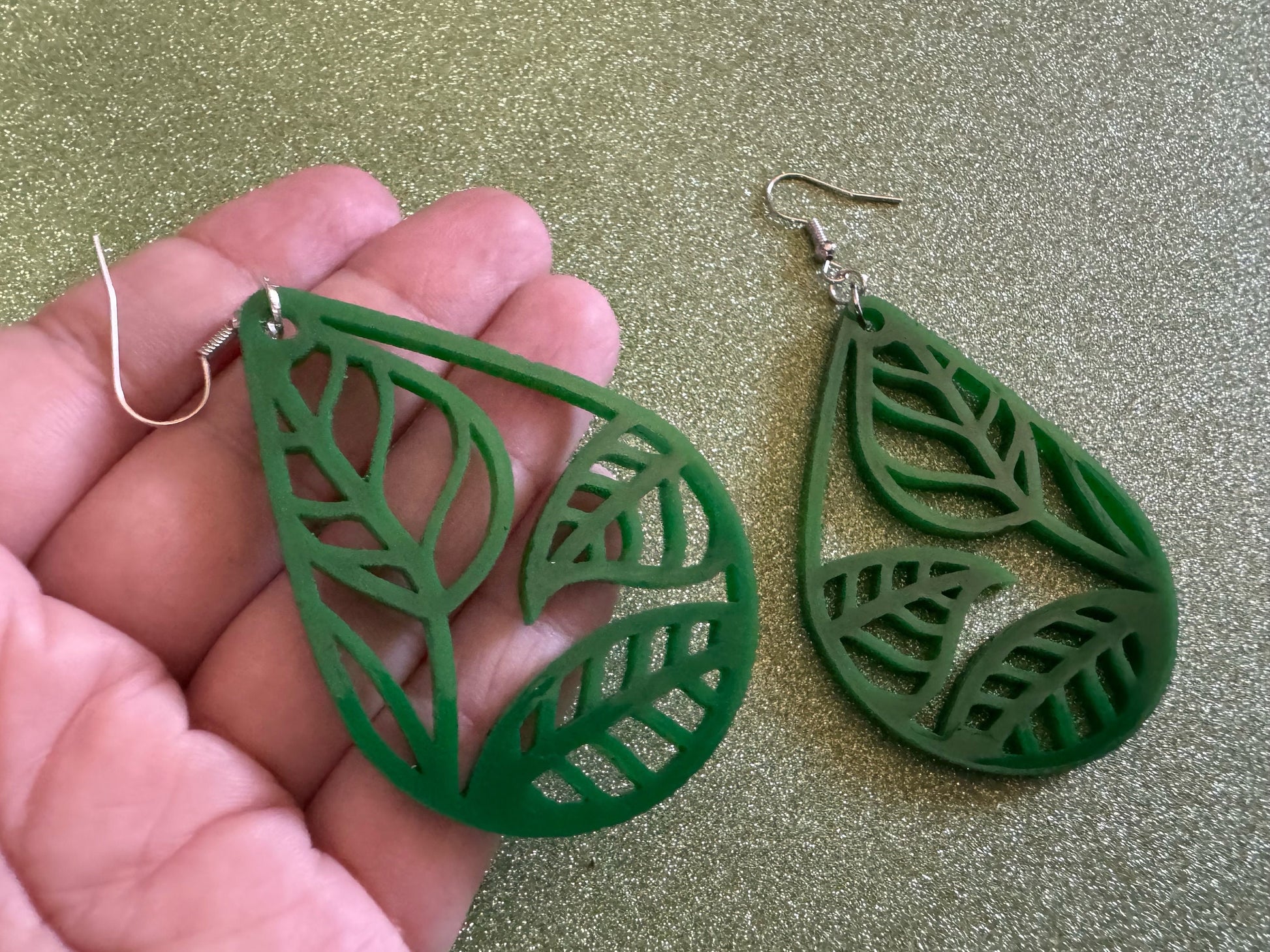 Tree Earrings: Laser Cut Acrylic Leaves & Trees, Tropical, Green Earrings, Plants, Park, Forest, Nature, Leaf, Best Gifts for Her/Him/Them