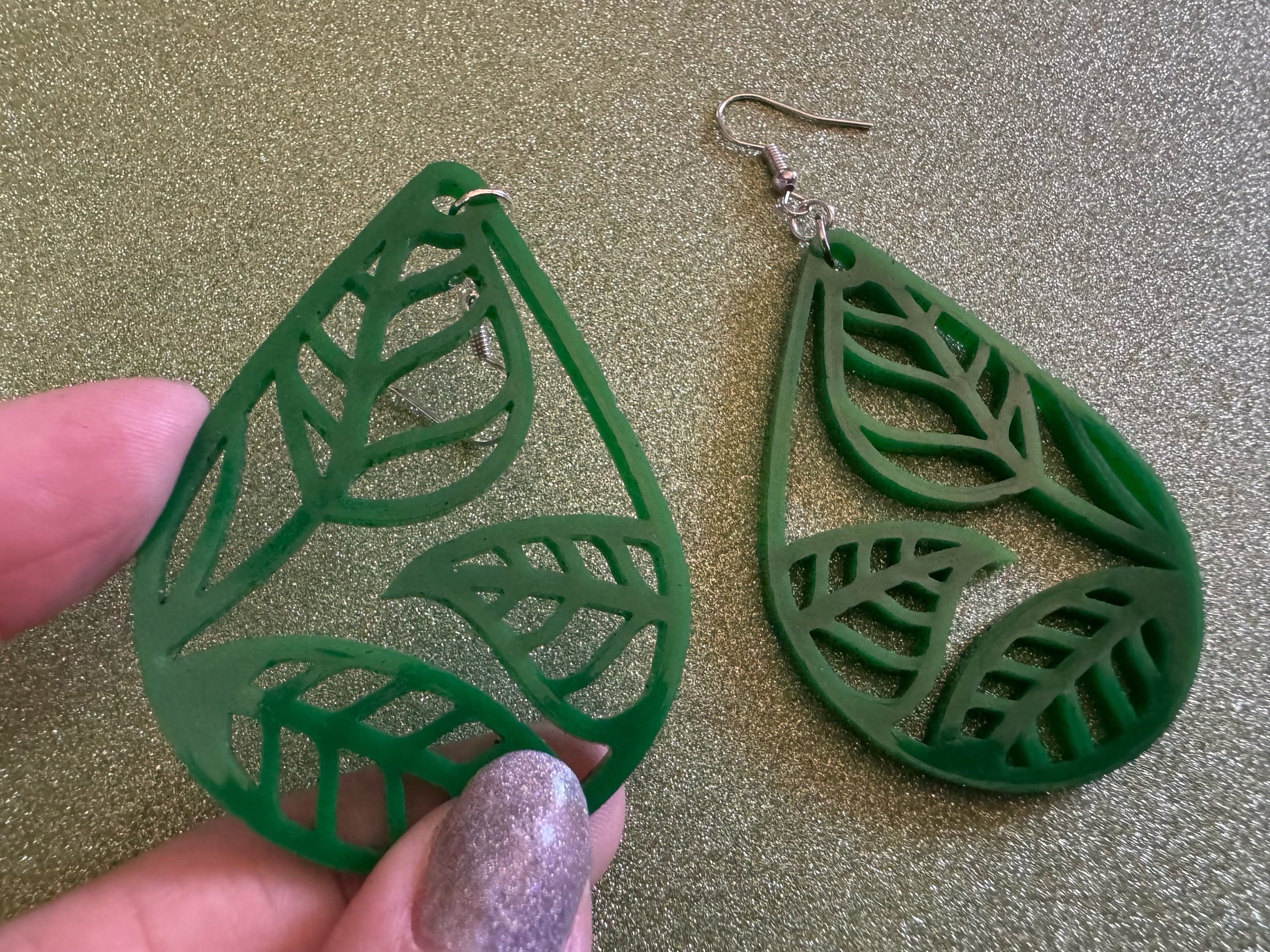 Tree Earrings: Laser Cut Acrylic Leaves & Trees, Tropical, Green Earrings, Plants, Park, Forest, Nature, Leaf, Best Gifts for Her/Him/Them