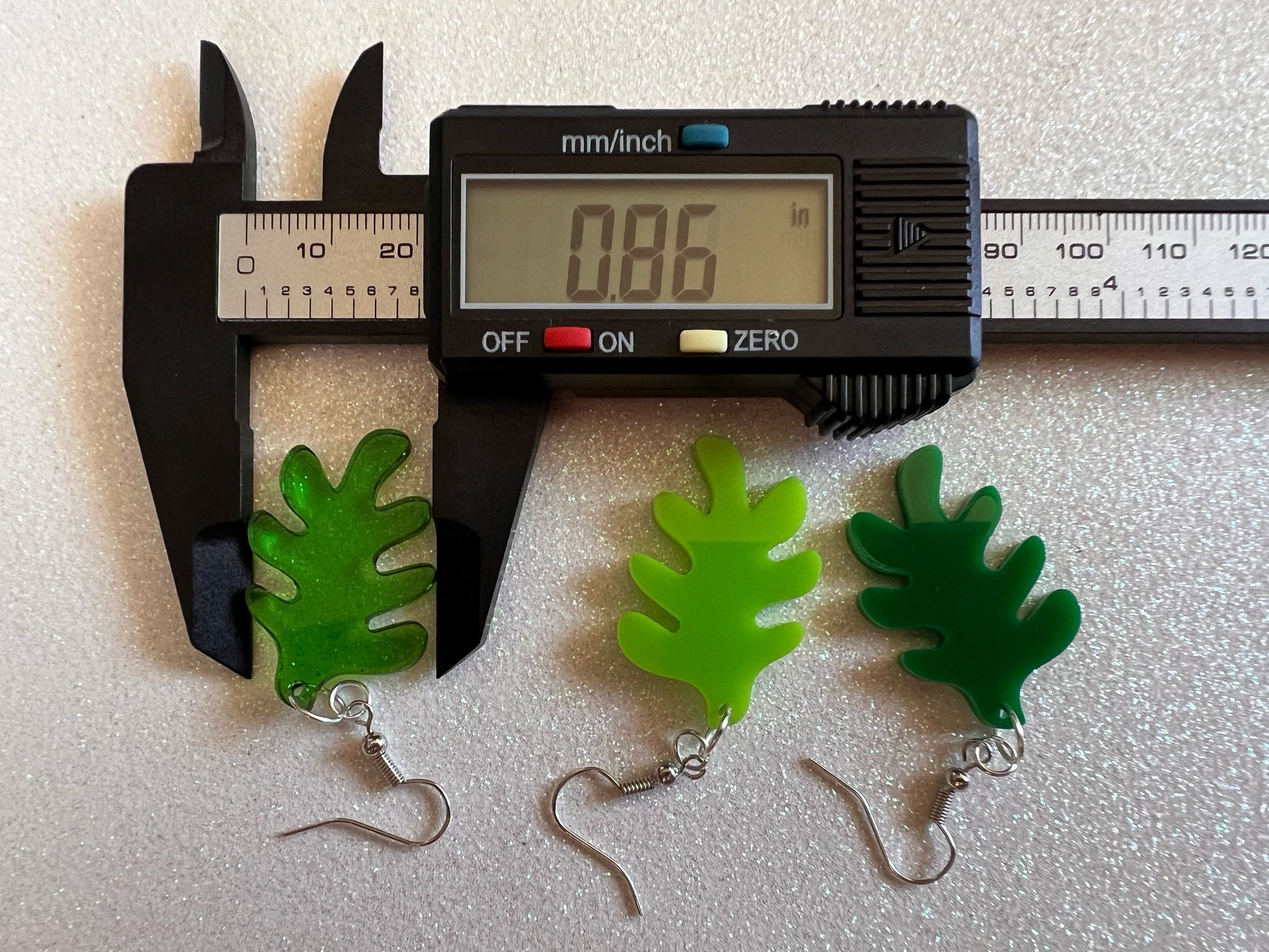 Tropical Leaf Earrings: Laser Cut Acrylic Leaves, Green Earrings, Plants, Gifts for Her/Him/Them