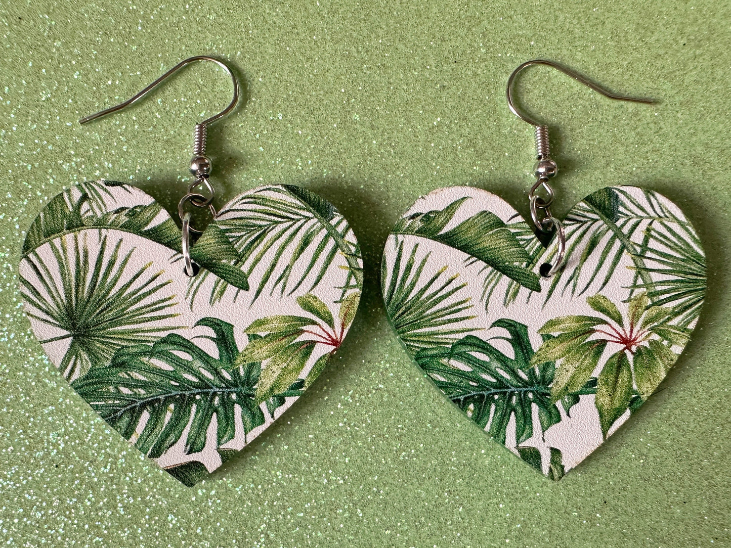 Tropical Leaf Earrings: Laser Cut Acrylic Leaves, Green Earrings, Plants, Hawaii, Paradise, Island, Tropics, Best Gifts for Her/Him/Them
