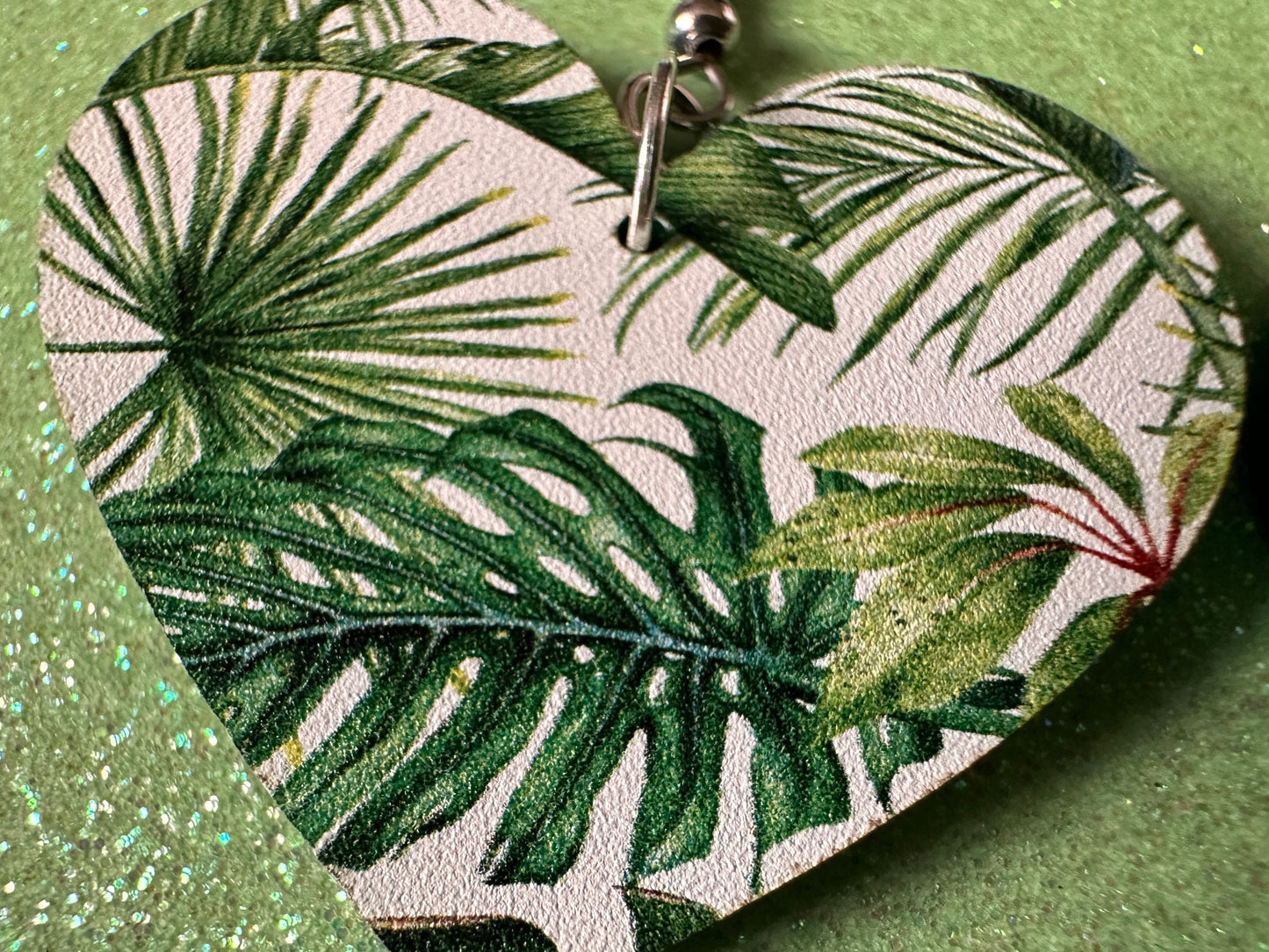 Tropical Leaf Earrings: Laser Cut Acrylic Leaves, Green Earrings, Plants, Hawaii, Paradise, Island, Tropics, Best Gifts for Her/Him/Them