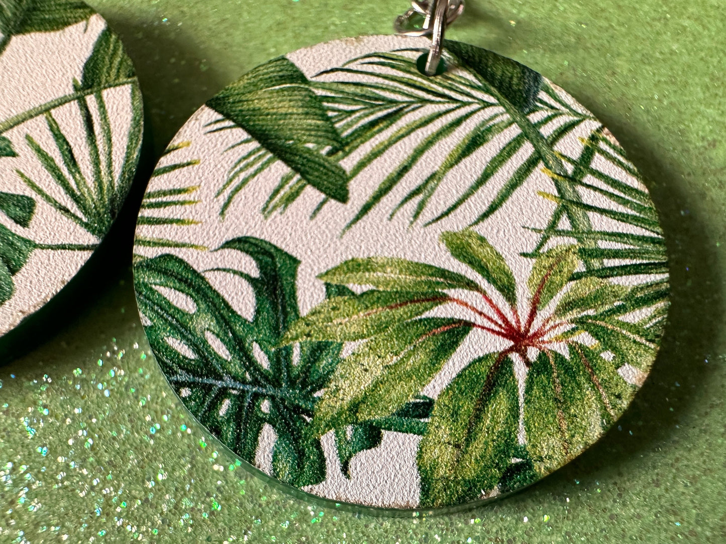 Tropical Leaf Earrings: Laser Cut Acrylic Leaves, Green Earrings, Plants, Hawaii, Paradise, Island, Tropics, Best Gifts for Her/Him/Them