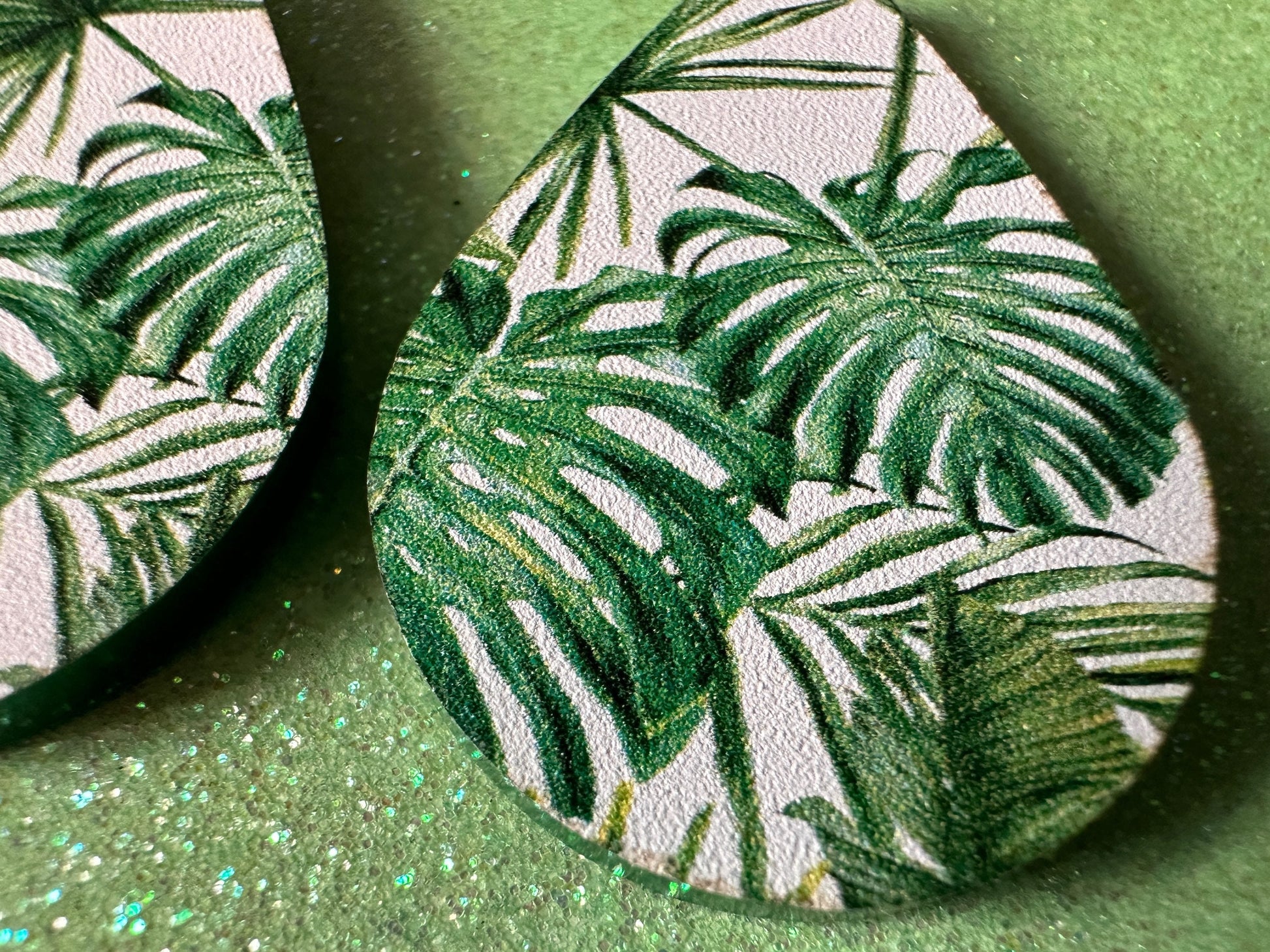 Tropical Leaf Earrings: Laser Cut Acrylic Leaves, Green Earrings, Plants, Hawaii, Paradise, Island, Tropics, Best Gifts for Her/Him/Them