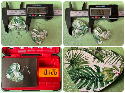 Tropical Leaf Earrings: Laser Cut Acrylic Leaves, Green Earrings, Plants, Hawaii, Paradise, Island, Tropics, Best Gifts for Her/Him/Them