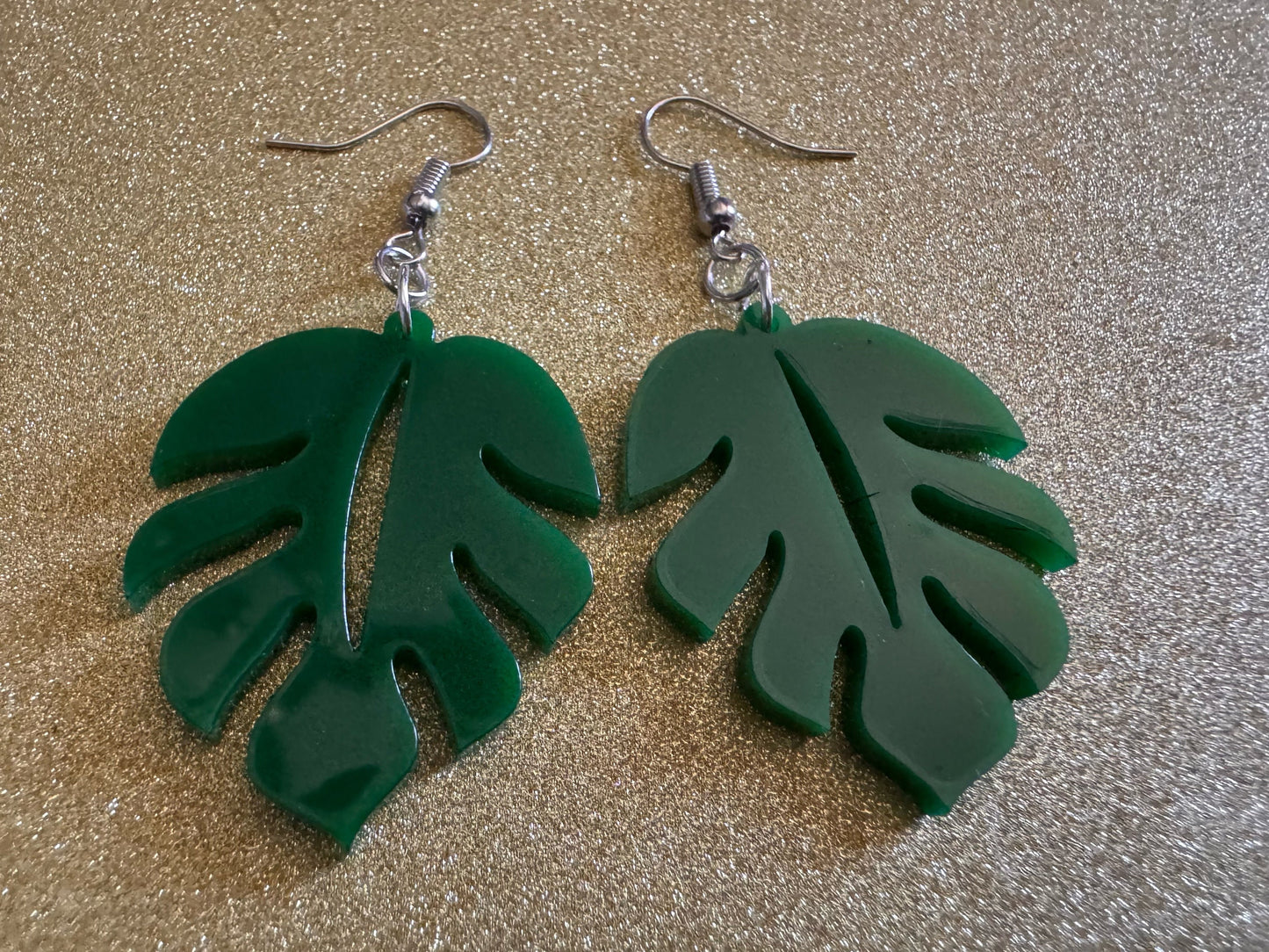 Tropical Leaf Earrings: Laser Cut Acrylic Leaves, House Plant, Monstera, Lush Green Earrings, Plants, Palm Tree, Best Gifts for Her/Him/Them
