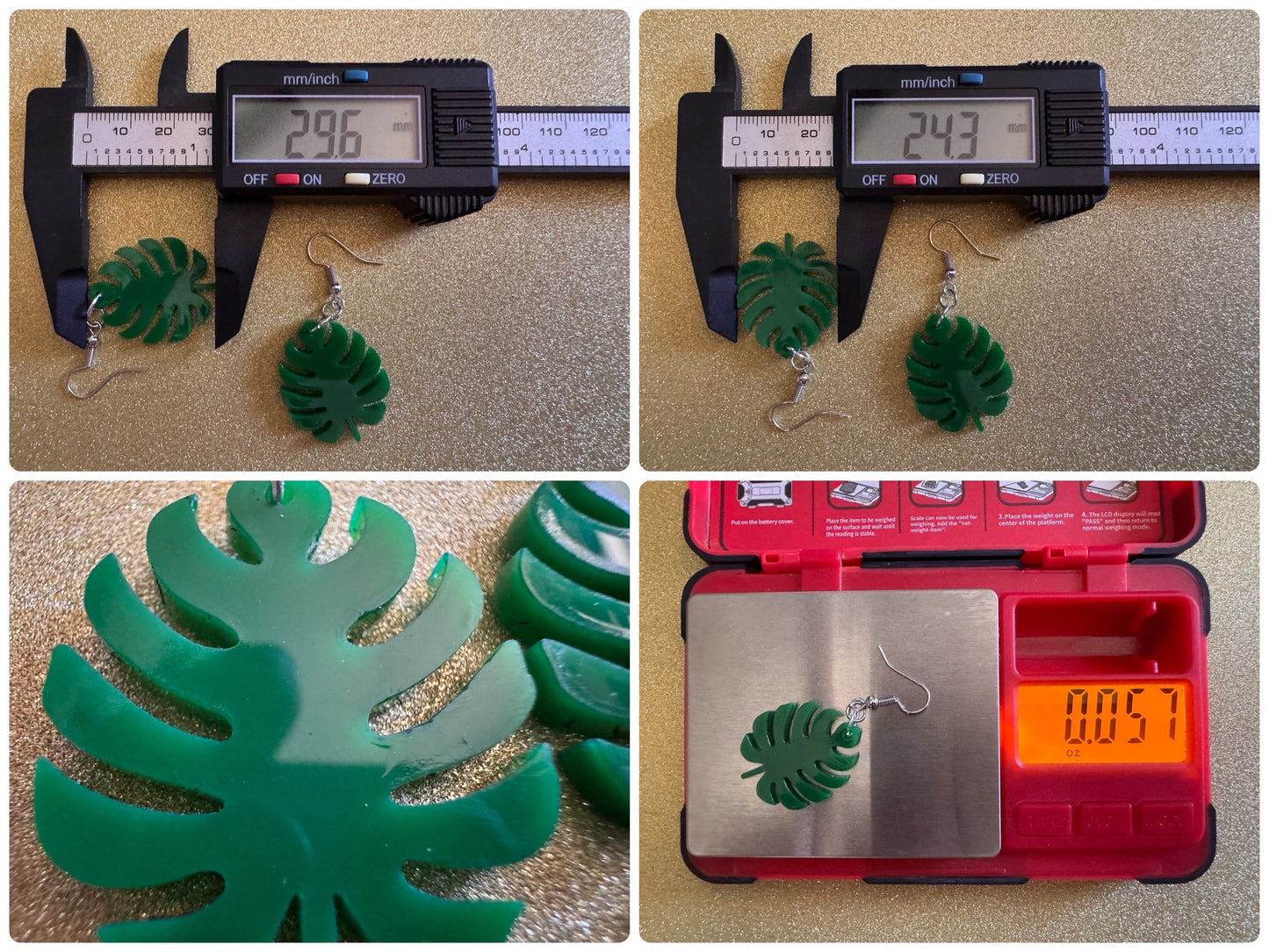 Tropical Leaf Earrings: Laser Cut Acrylic Leaves, House Plant, Monstera, Lush Green Earrings, Plants, Palm Tree, Best Gifts for Her/Him/Them