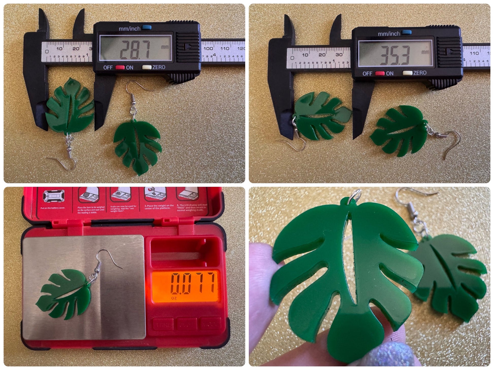 Tropical Leaf Earrings: Laser Cut Acrylic Leaves, House Plant, Monstera, Lush Green Earrings, Plants, Palm Tree, Best Gifts for Her/Him/Them