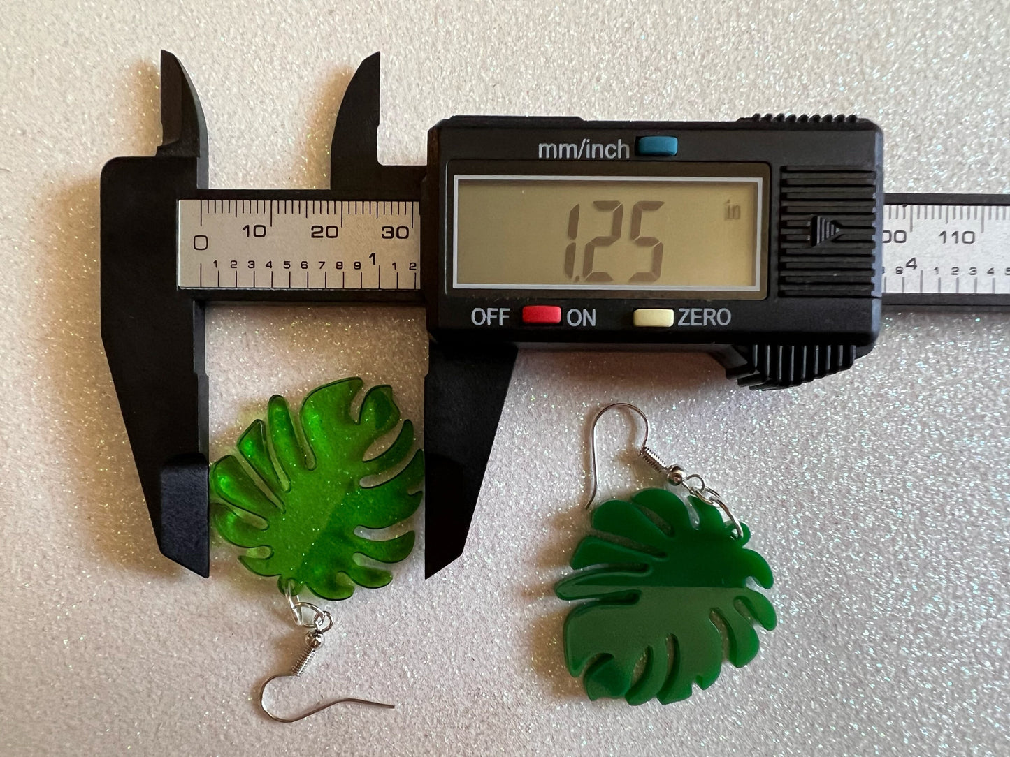 Tropical Leaf Earrings: Laser Cut Acrylic Leaves, House Plant, Monstera, Lush Green Earrings, Plants, Palm Tree, Gifts for Her/Him/Them