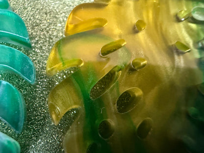 Tropical Leaf Earrings: Laser Cut Acrylic Leaves, House Plant, Monstera, Lush Green Earrings, Plants, Sparkly, Best Gifts for Her/Him/Them