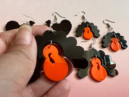 Turkey Earrings: Thanksgiving, Holiday, Laser Cut Acrylic Turkeys, Gifts for Her/Him/Them