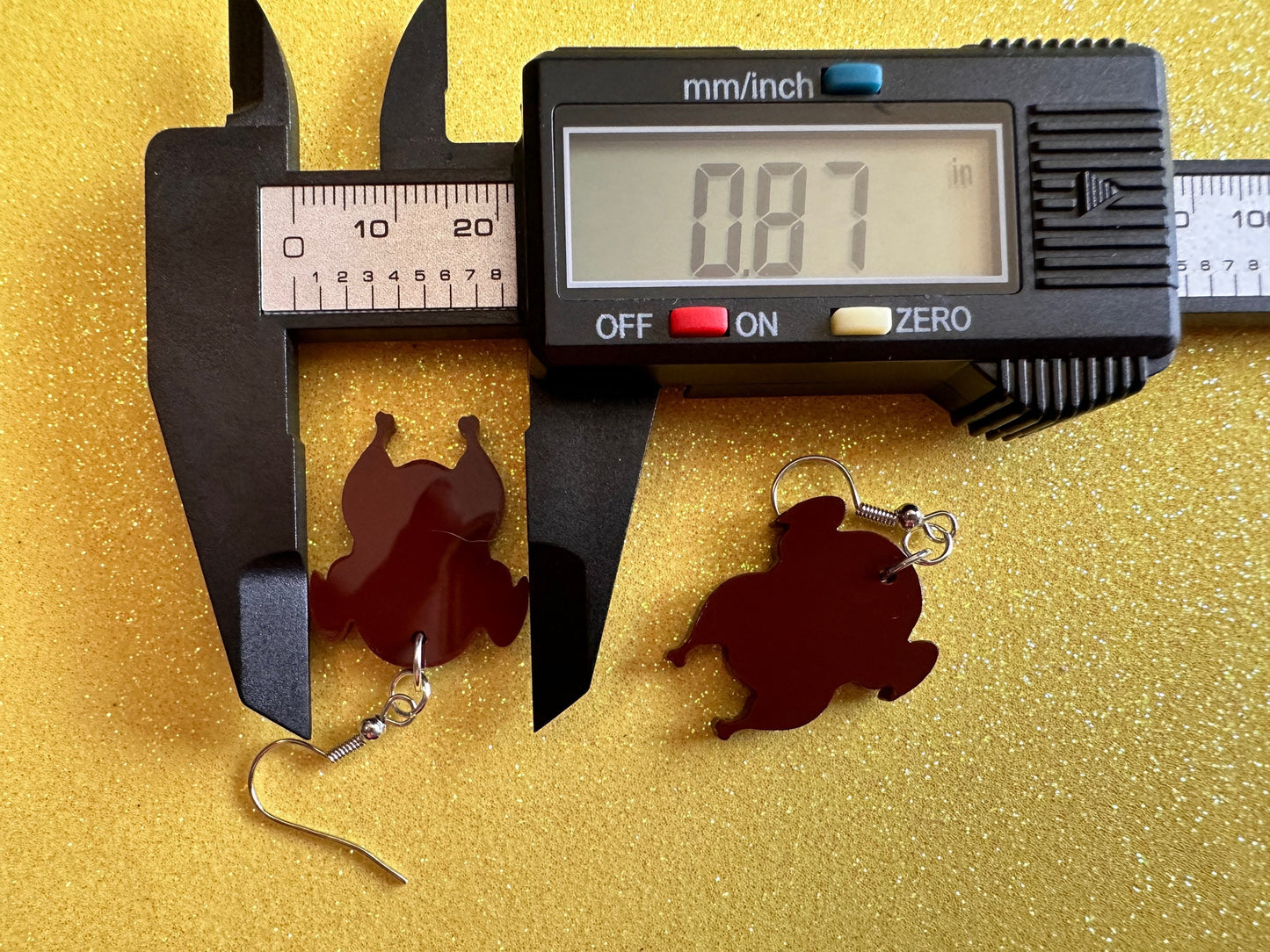 Turkey Earrings: Thanksgiving, Holiday, Laser Cut Acrylic Turkeys, Give Thanks, Family, Friendsgiving, Chicken, Bird, Gifts for Her/Him/Them