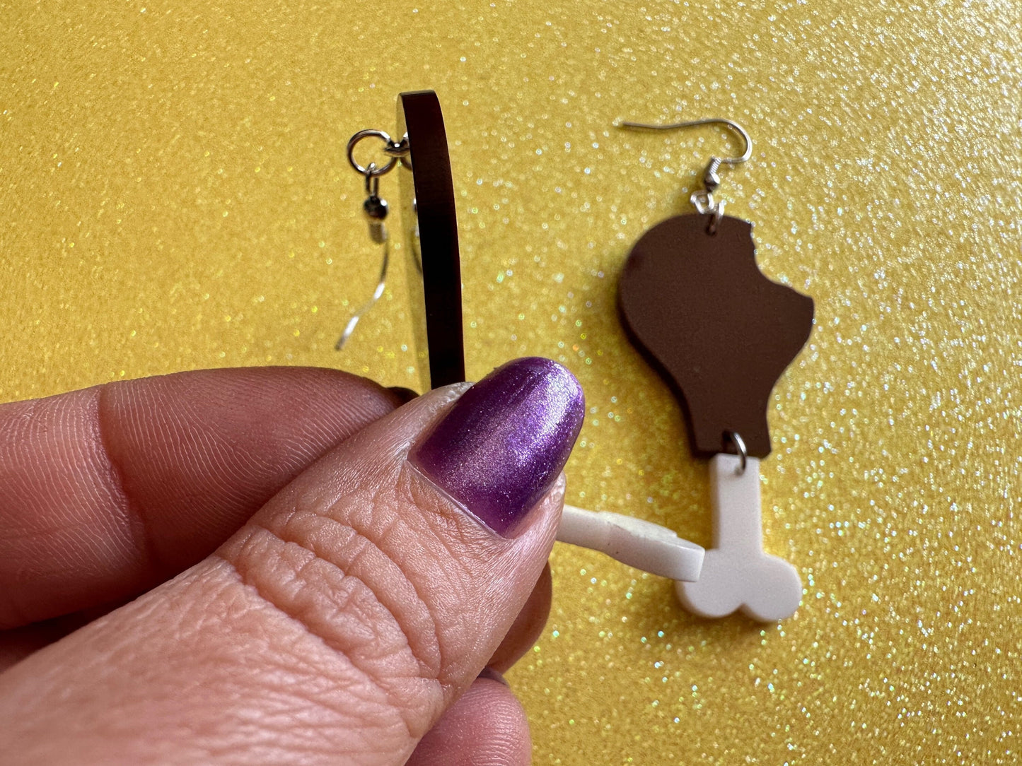Turkey Leg Earrings: Thanksgiving, Holiday, Laser Cut Acrylic Turkeys, Give Thanks, Family, Friendsgiving, Chicken, Gifts for Her/Him/Them